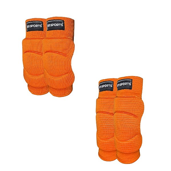 Kit Joelheira Infantil+ Cotoveleira Infantil  - Laranja