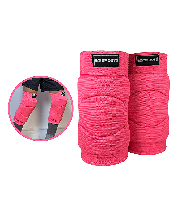 Joelheira Infantil Para Goleiro AM Sports - Rosa