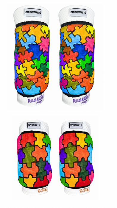 Kit Joelheira e Cotoveleira Personalizada Autismo