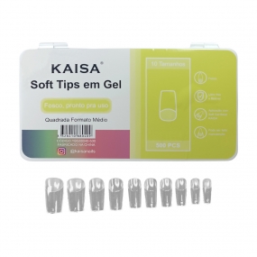 Tips Soft Gel Quadrada - Kaisa 500 unidades