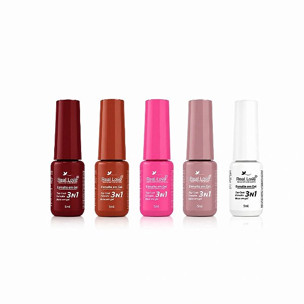 Esmaltes 3 em 1 - Real Love 5ml