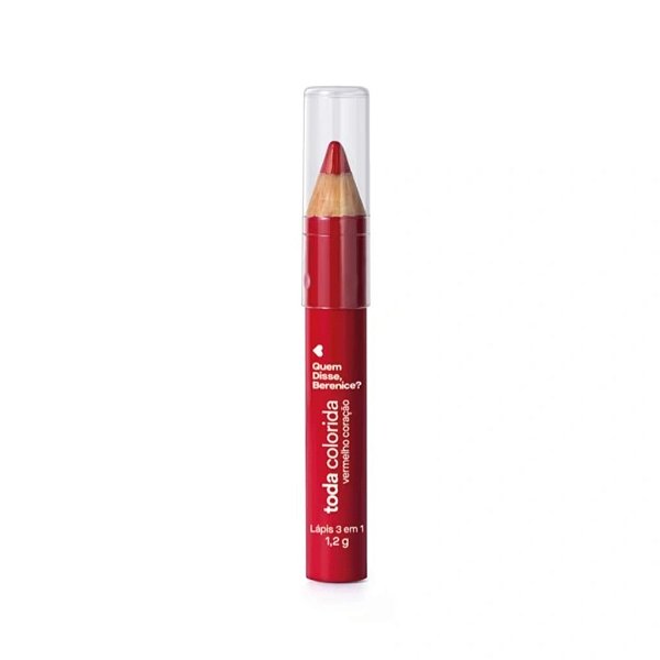 Lápis Multifuncional Vermelho Coração QDB 1,2g