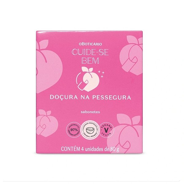 Sabonetes Em Barra Cuide-se Bem Doçura na Pessegura 4x80g