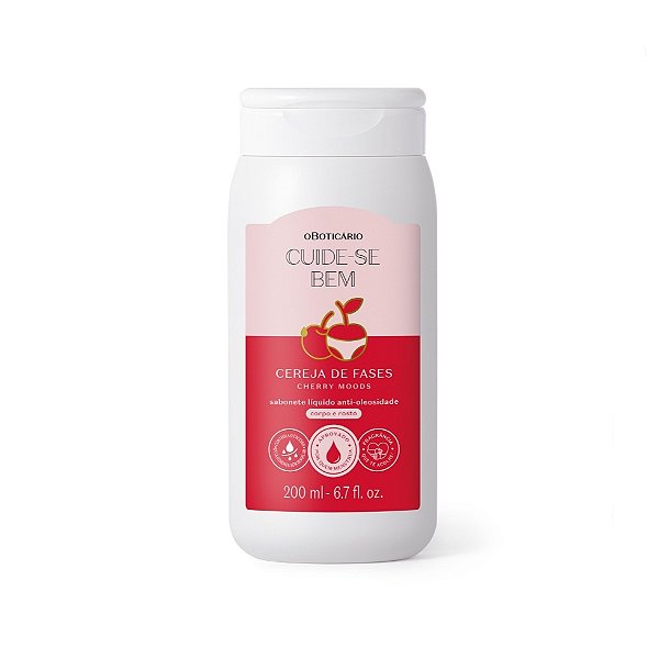 Sabonete Líquido Corpo e Rosto Cuide-se Bem Cereja 200ml
