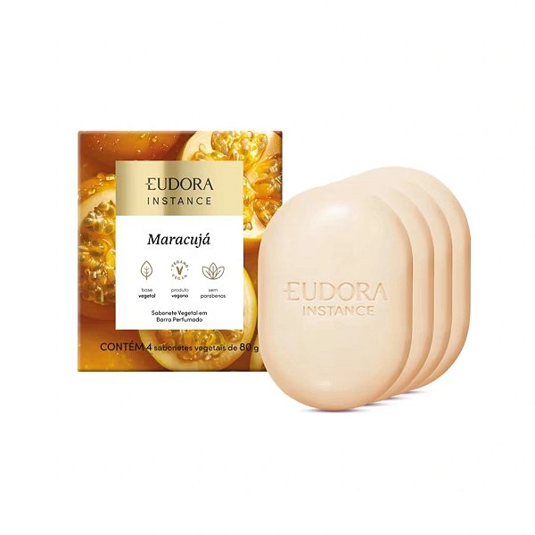 Kit Sabonetes em Barra Perfumado Instance Maracujá 4x80g