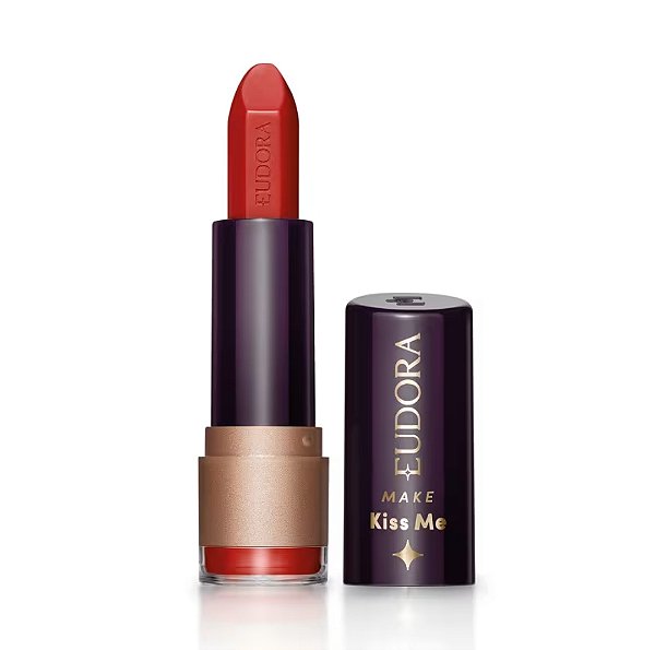 Batom Hidratante Vermelho Arraso Eudora Make Kiss Me 3,7g