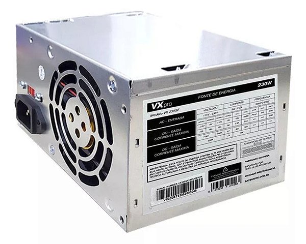 Fonte para Computador PC Desktop ATX  24 Pinos 230w 230SE