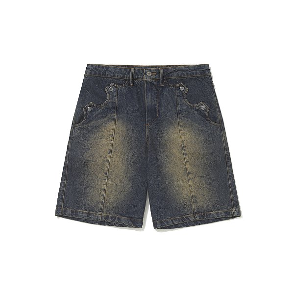 Bermuda Barra Crew Jeans B Garça Marmorizada
