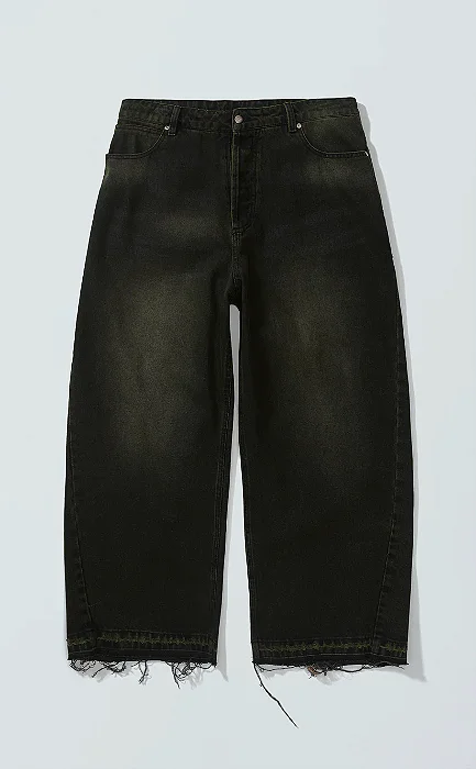 Calça Quadro Creations Side Dart Denim Baggy