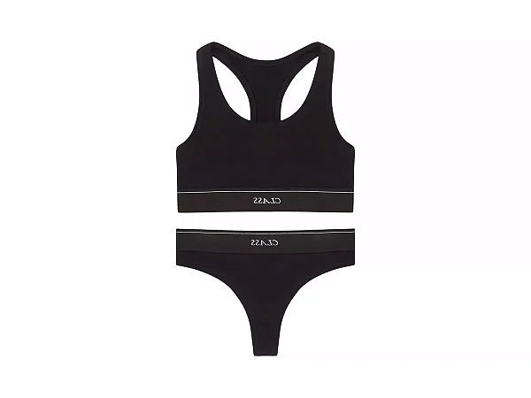 Conjunto Class Bralette N Thong Boxer Black