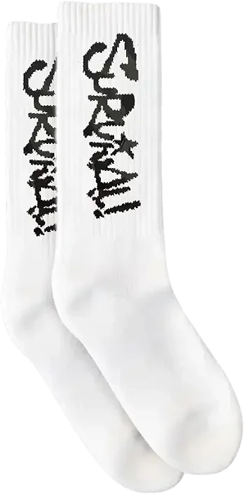 Meia Survival Spray Branco