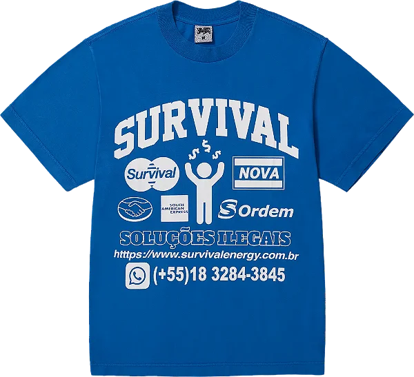 Camiseta Survival Soluções Azul