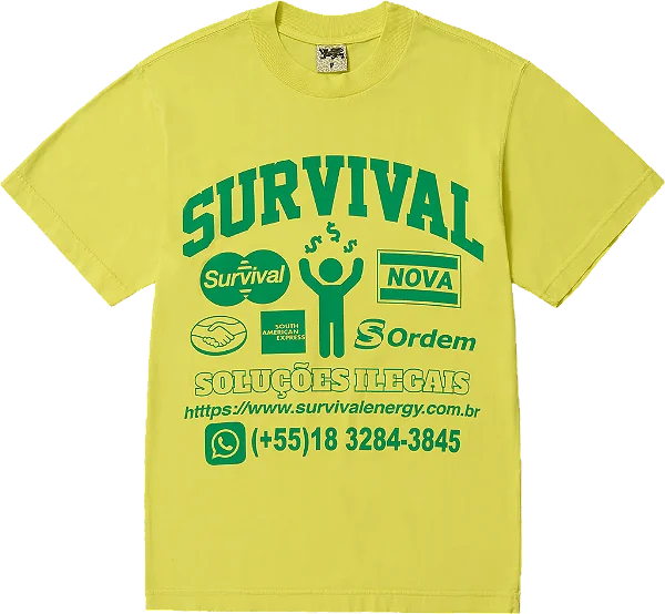 Camiseta Survival Soluções Amarelo