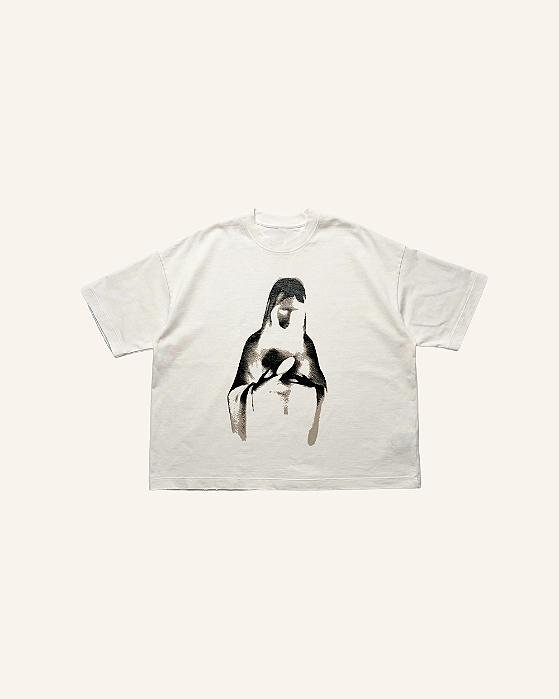 Camiseta Egho Santa Boxy Off White