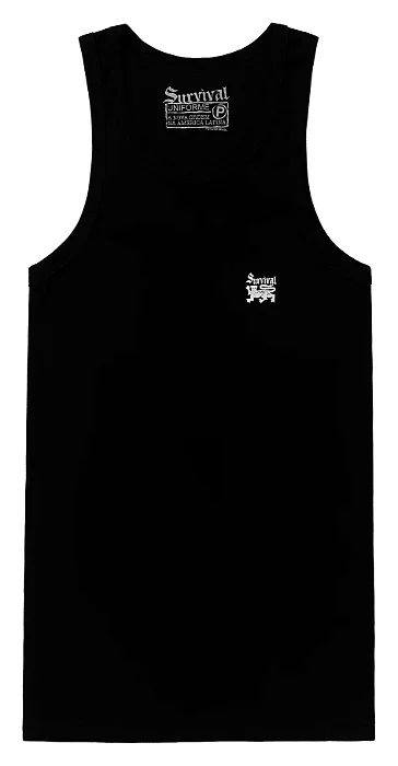Tank Top Survival Canelado Preto