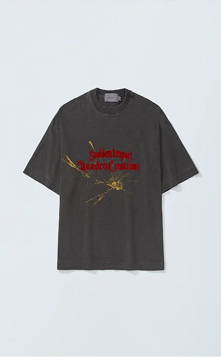 Camiseta Quadro Creations Sudden Impact Boxy Preto