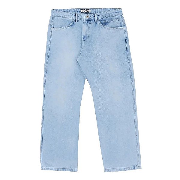 Calça High Logo Line Azul Claro