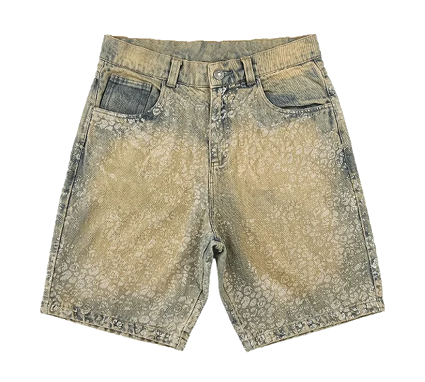 Shorts Jeans Survival Mancha Onça Dirty