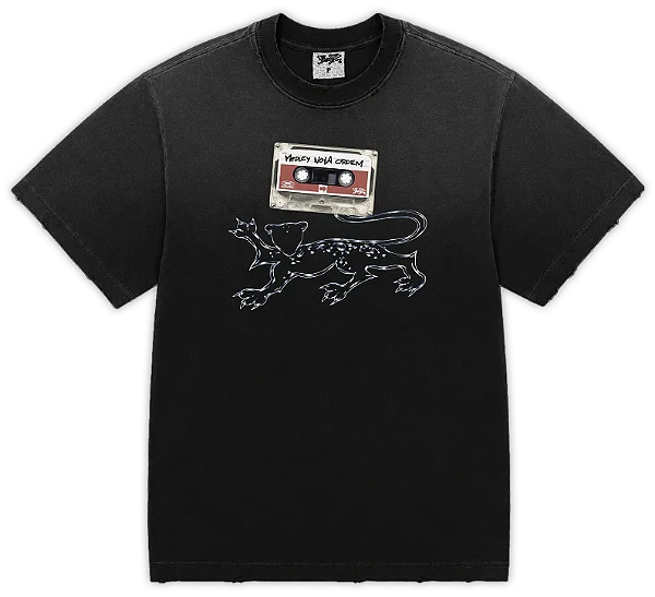 Camiseta Survival Fita Onça Logo Preto Estonado