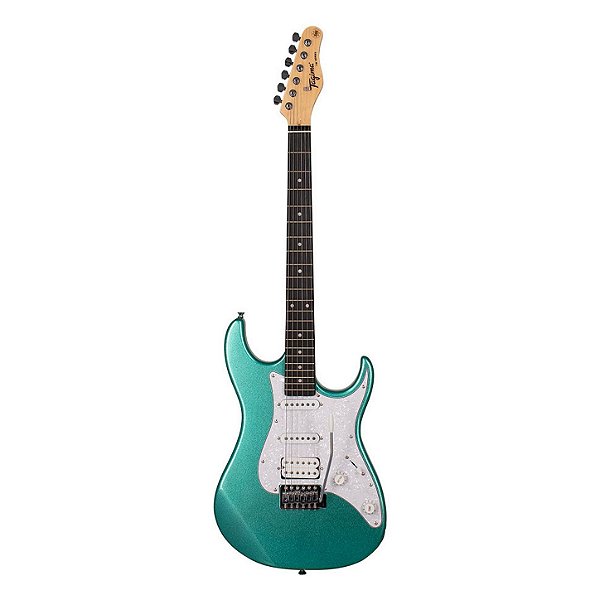 Guitarra Elétrica Tagima Tw Series Tg-520 De  Tília Metallic Surf Green Metálico Com Diapasão De Madeira Técnica