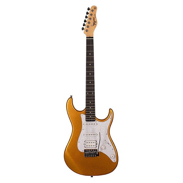 Guitarra Elétrica Tagima Tw Series Tg-520 De  Tília Metallic Gold Yellow Metálico Com Diapasão De Madeira Técnica
