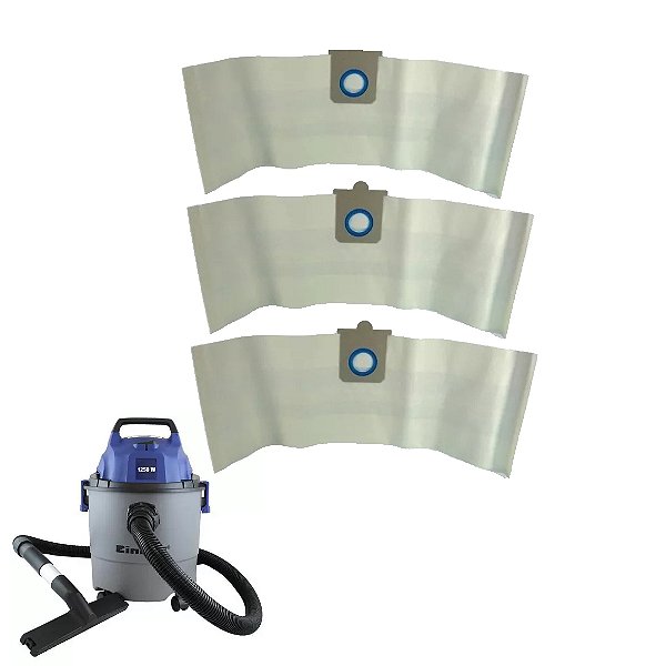 Saco Descartável Para Aspirador Einhell Bt-vc 1250 Kit C/ 3