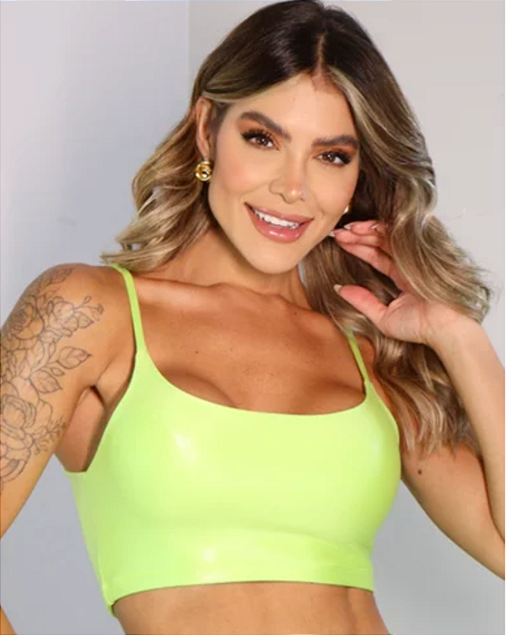 Top Tiara Verde Limão