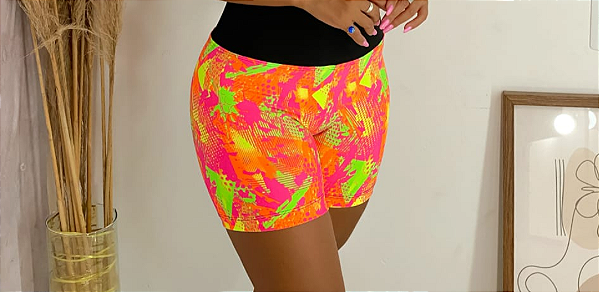 Short Laranja/Verde