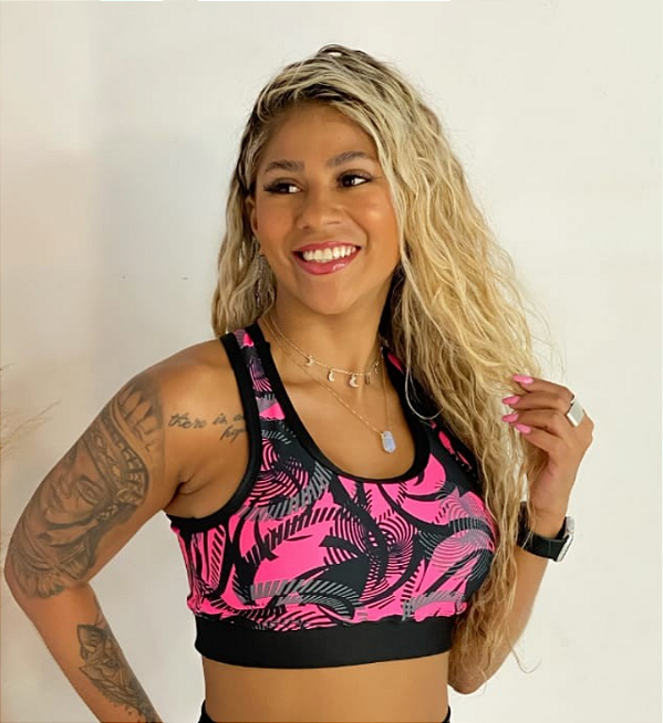 Top Nadador Rosa/Preto