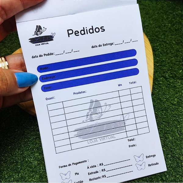 Blocos de pedidos - personalizado com sua arte