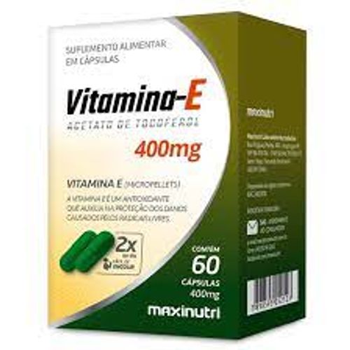 VITAMINA-E ACETATO DE TOCOFEROL 400mg com 60 cápsulas