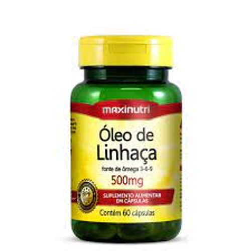 ÓLEO DE LINHAÇA fonte de ômega 3-6-9 contém 60 cápsulas 1000mg