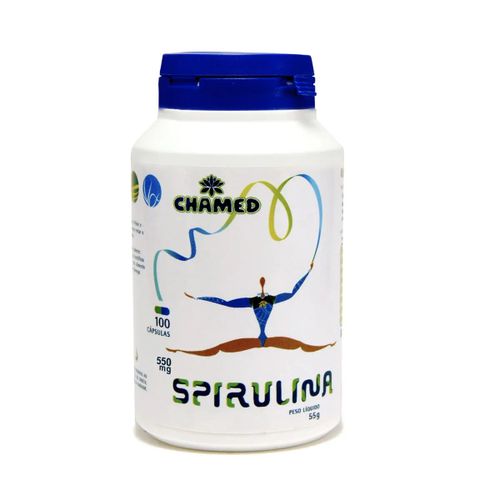SPIRULINA contém 100 cápsulas 550mg