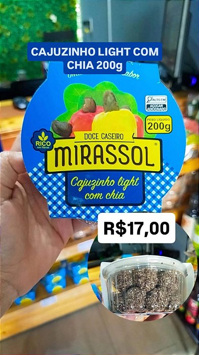 DOCE DE CAJU COM CHIA LIGHT 200g
