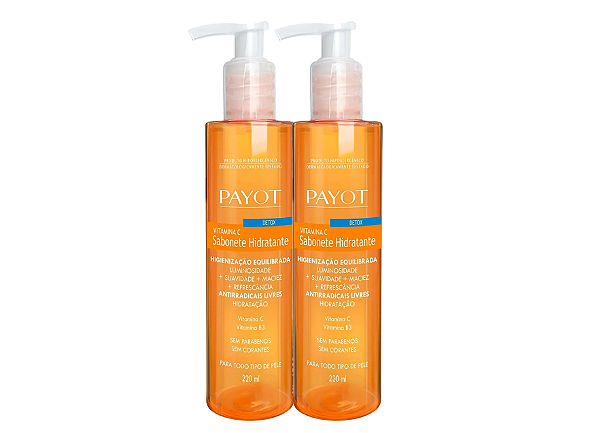 Kit 2 Sabonete Payot Vitamina C Hidratante Detox 220ml