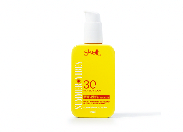 Protetor Solar Bronzeador Summer Vibes FPS30 170 ML - Skelt