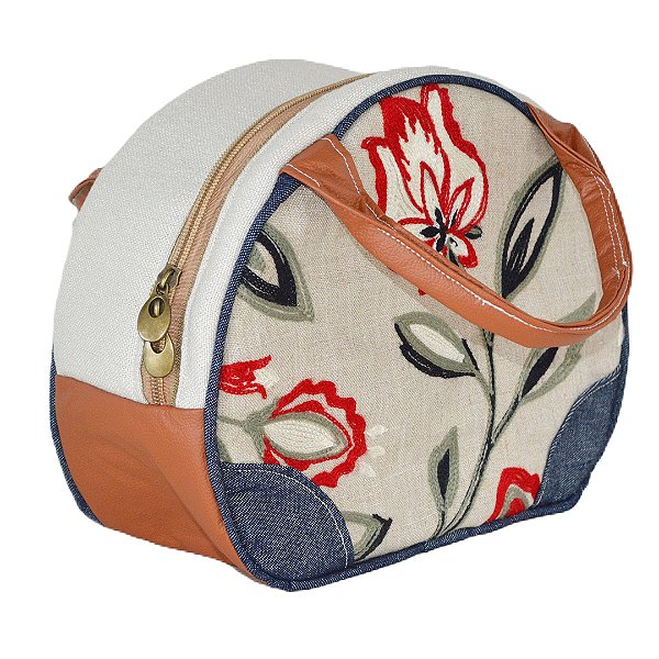 Frasqueira PERSEFONE - Linho Bordado Floral intense
