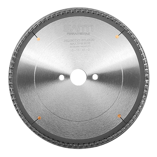 Serra Circular para Alumínio e Polímeros Ø250mm 80Z 2.2 2.8 F30 TR/FZ