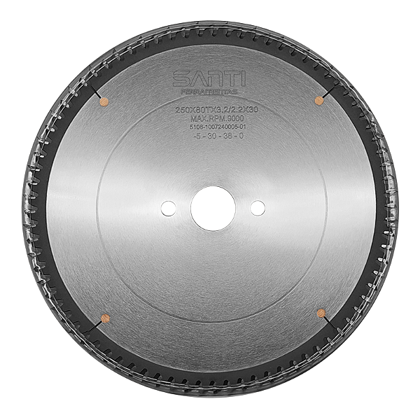Serra Circular para Corte de Painéis Revestidos Ø250mm 80Z 2.2 3.2 F30 E/D 38° A.A -5°
