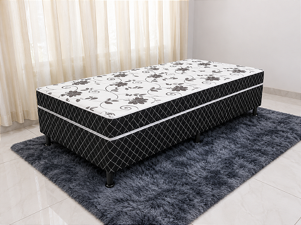 Cama Box Solteiro Espuma D28- Tamanho: 188x88x57