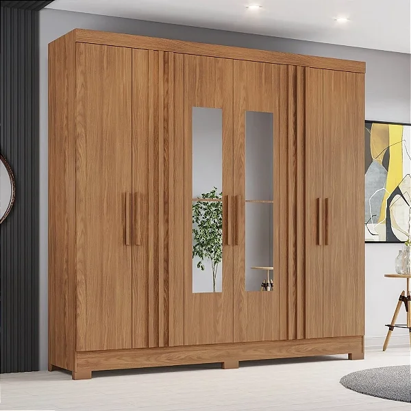 Guarda-Roupa Casal 6 Portas 3 Gavetas Flex B367 – Amplitude e Organização para Seu Quarto!