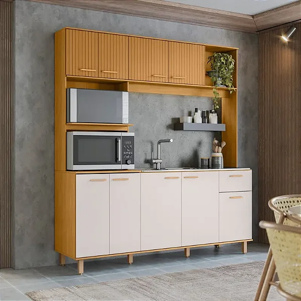 Cozinha Compacta Poliman Nuria – Organização, Qualidade e Estilo para Sua Casa!