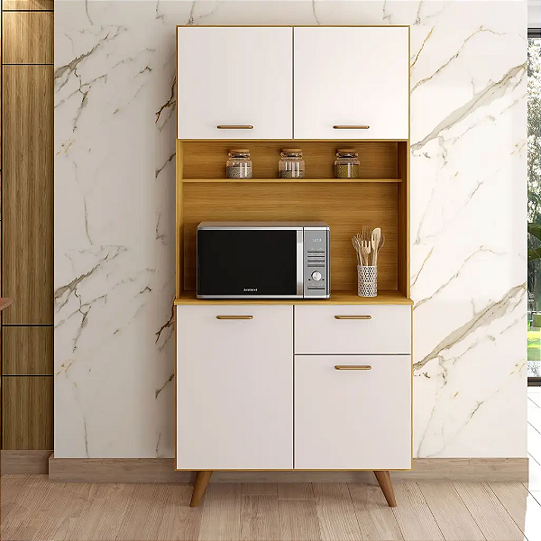 Kit Cozinha Izis 90cm – Design Compacto e Funcionalidade para Sua Cozinha!