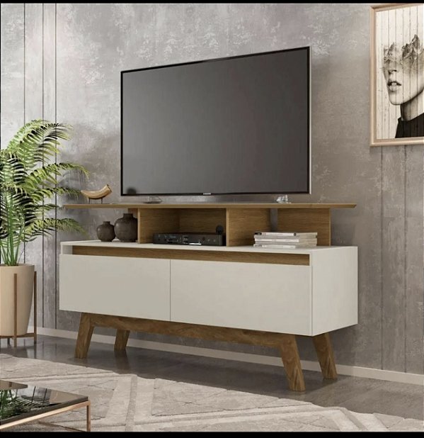 Rack Rubi para TV até 50 Polegadas – Design Retrô, Resistência e Funcionalidade!