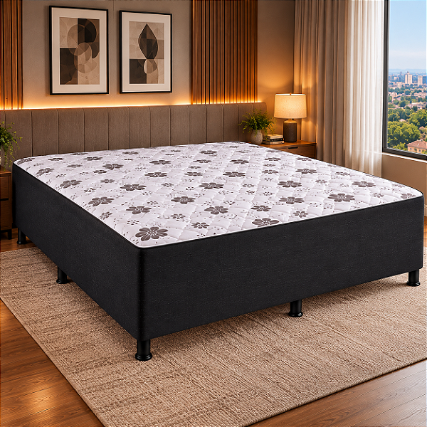Cama Box Queen Aline Móveis – Espuma D28 10