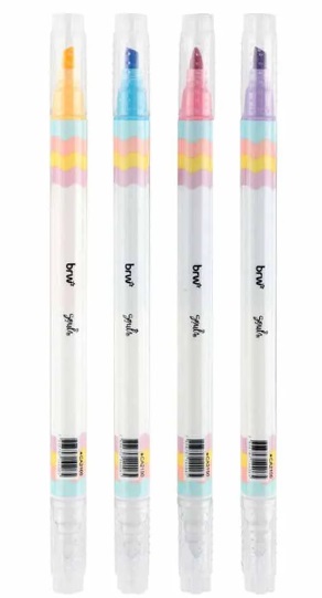 Marca Texto Apagável Pastel BRW CA21000