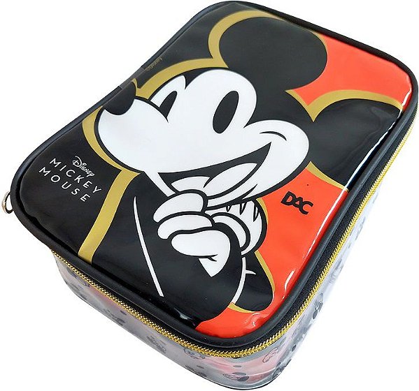Estojo Baú Grande Disney Mickey em PVC Cristal - Dac 4196