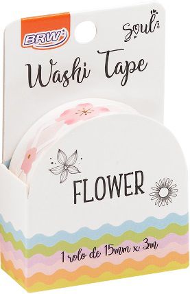 Kit 3 Fita Washi tape Sakura Soul Flower BRW  WT0810