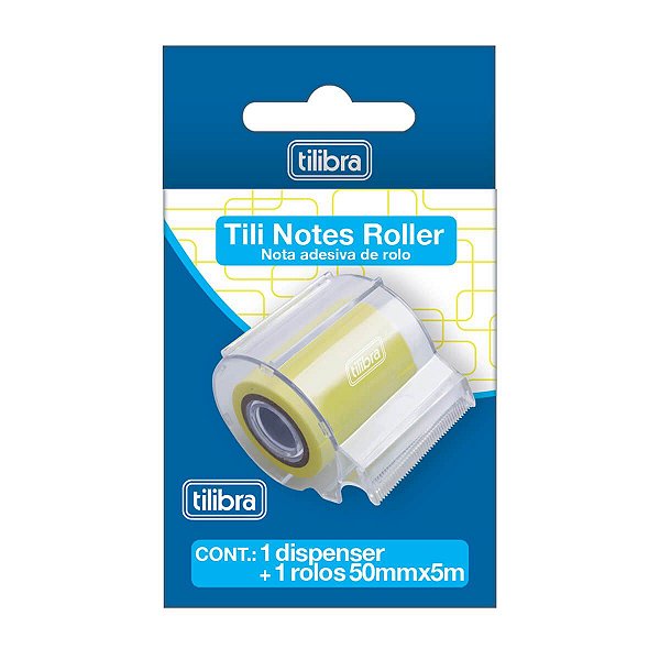Tili Notes Roller (Nota Adesiva em Rolo) Amarelo - 1 Rolo De 50mmx5m   344885