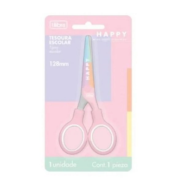 TESOURA ESCOLAR HAPPY TILIBRA 325708